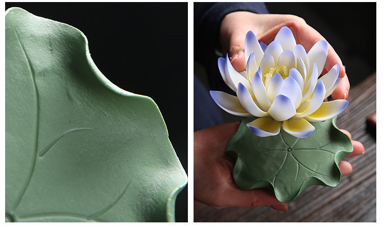 Handmade Water Lily Incense Burner (2 pc) - thebodymindsoulshop