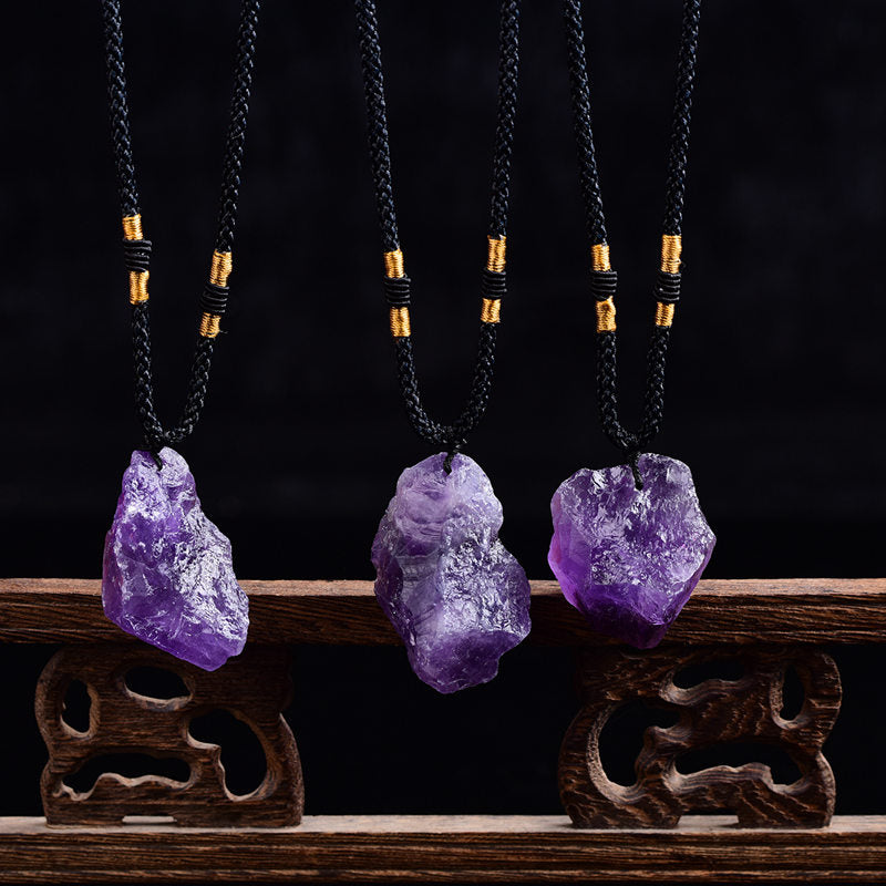 Rough Amethyst Pendant - thebodymindsoulshop