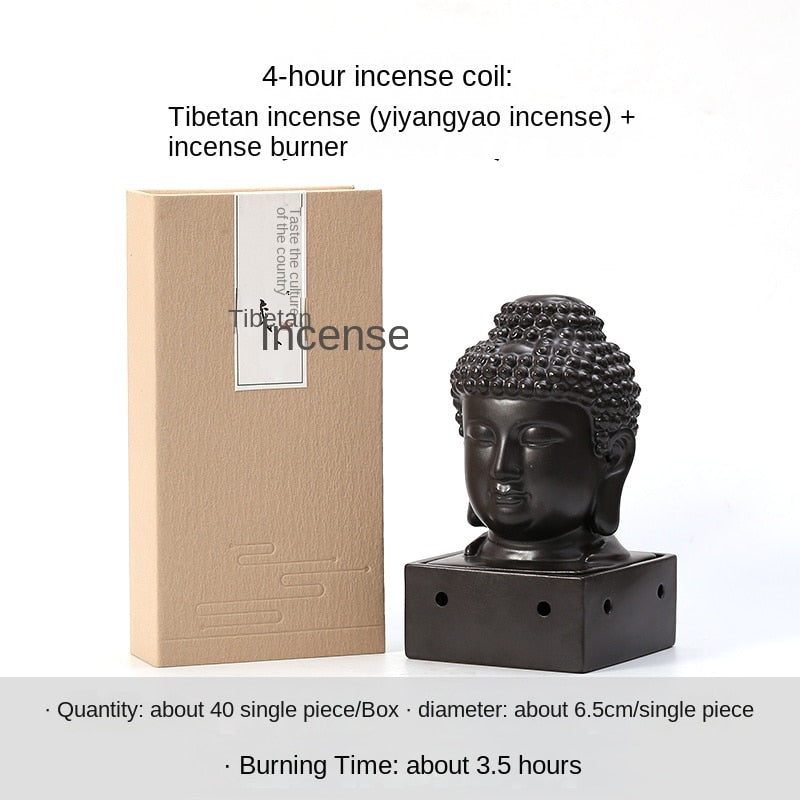 Buddha Coil Burner (22 options available w/ or w/o table or incense) - thebodymindsoulshop