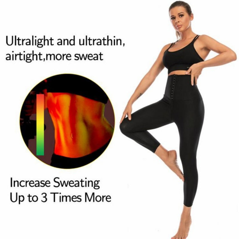 Sauna Compression High Waist Yoga Pants - thebodymindsoulshop