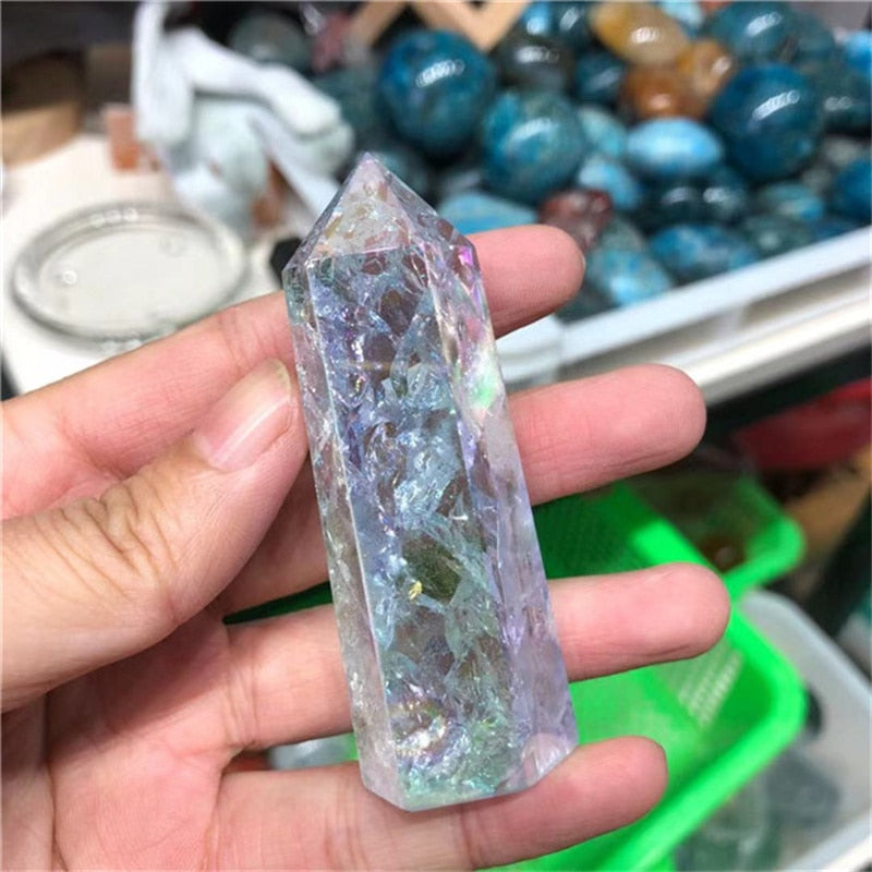 Crackle Aura Quartz Crystal - thebodymindsoulshop