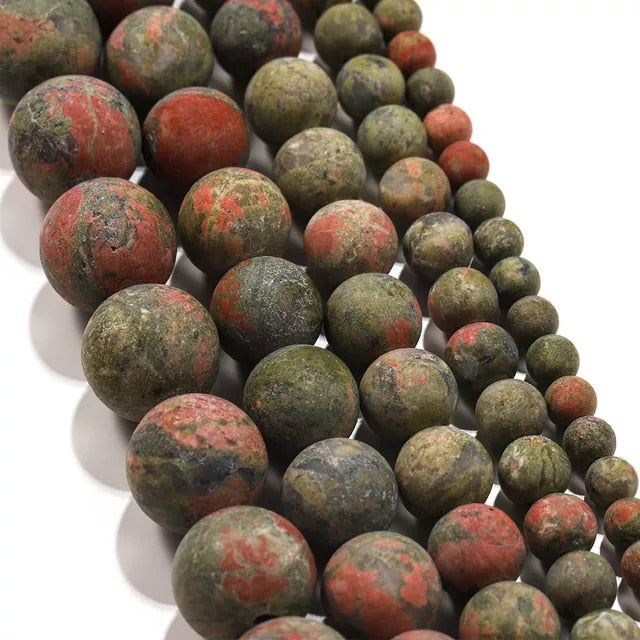 Natural Stone Matte Agate Beads for jewelry making - thebodymindsoulshop