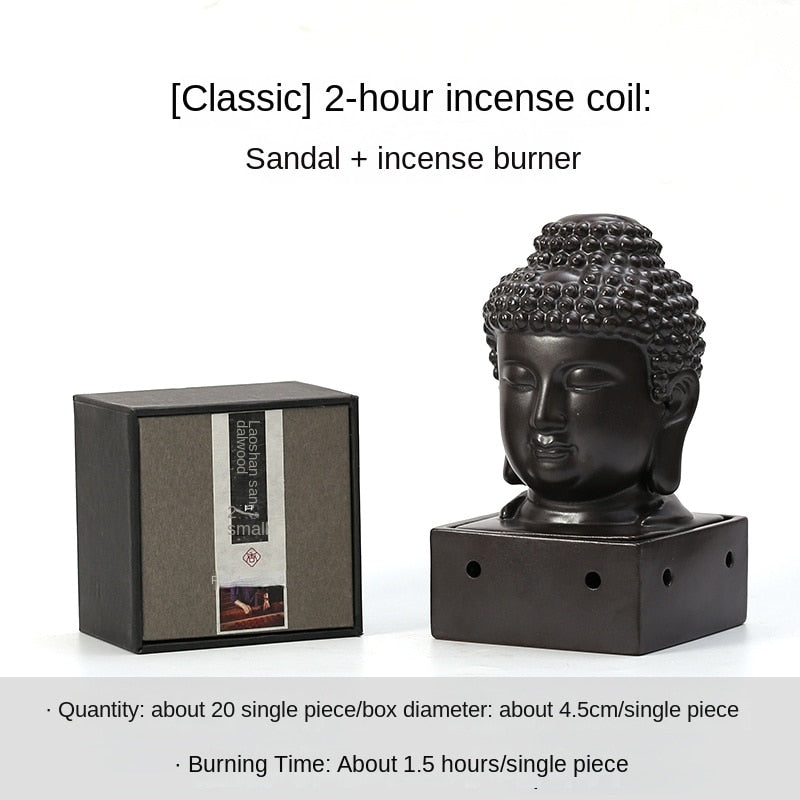 Buddha Coil Burner (22 options available w/ or w/o table or incense) - thebodymindsoulshop