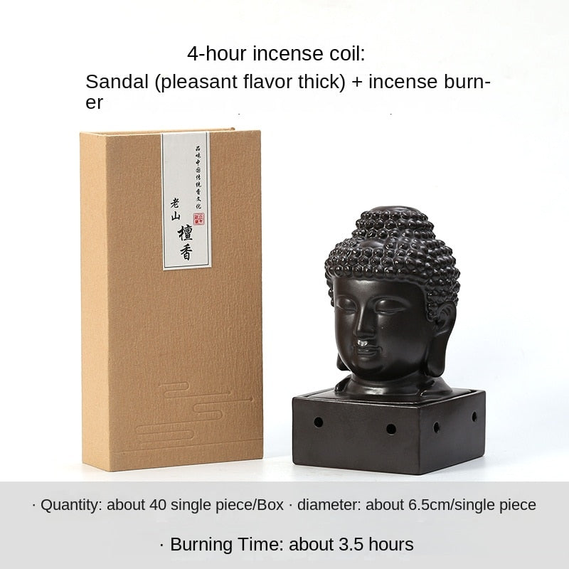 Buddha Coil Burner (22 options available w/ or w/o table or incense) - thebodymindsoulshop