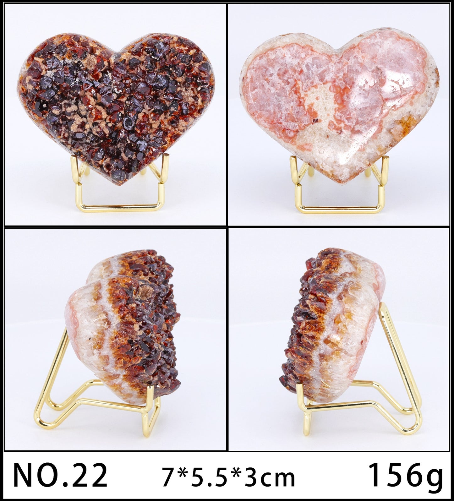 Heart Magic Stone Geodes (various gem types) - thebodymindsoulshop