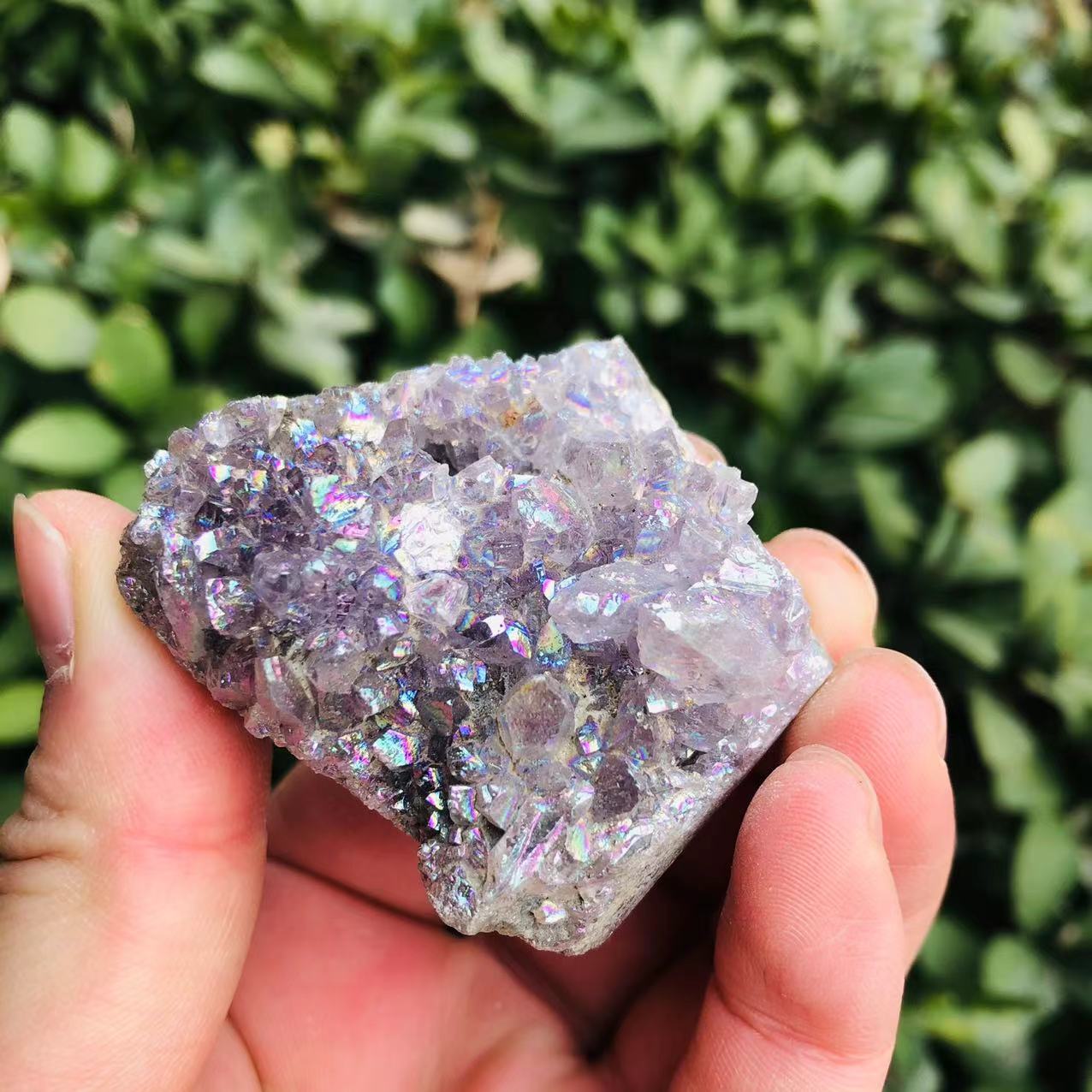 Angel Aura Amethyst Druzy Cluster - thebodymindsoulshop