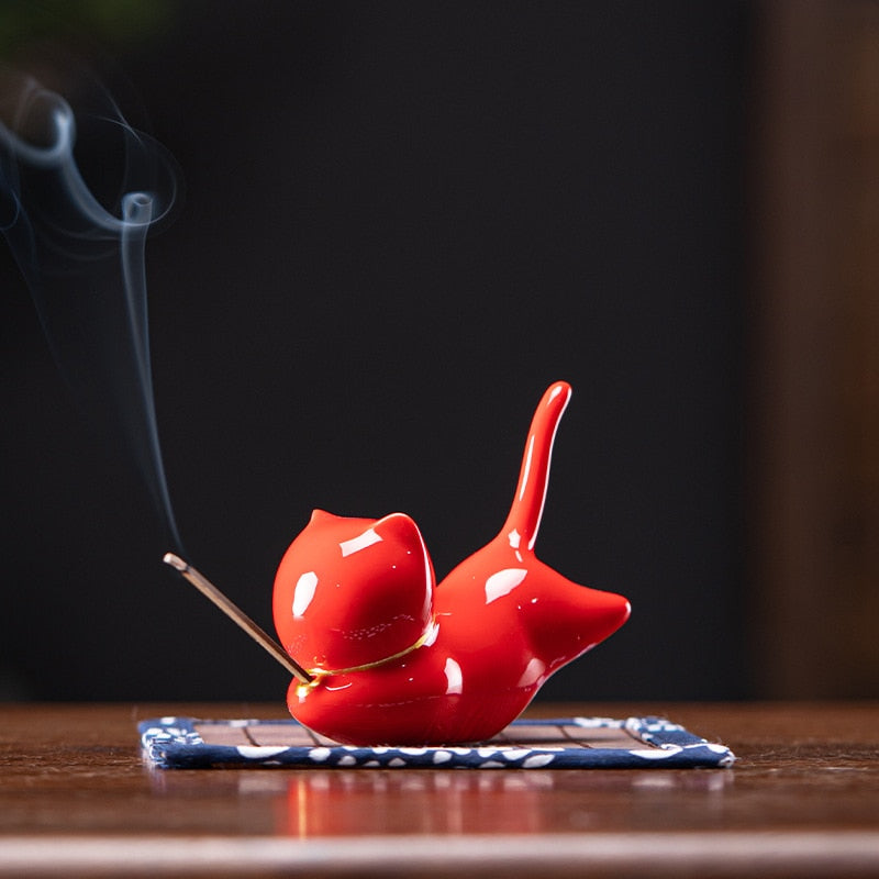 Cute Kitten Incense Stick Holder - thebodymindsoulshop