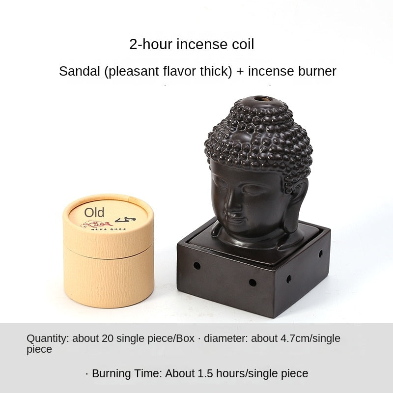 Buddha Coil Burner (22 options available w/ or w/o table or incense) - thebodymindsoulshop