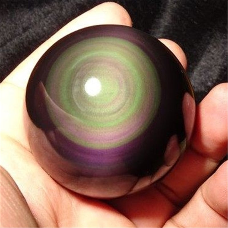 RAINBOW Obsidian Sphere - thebodymindsoulshop