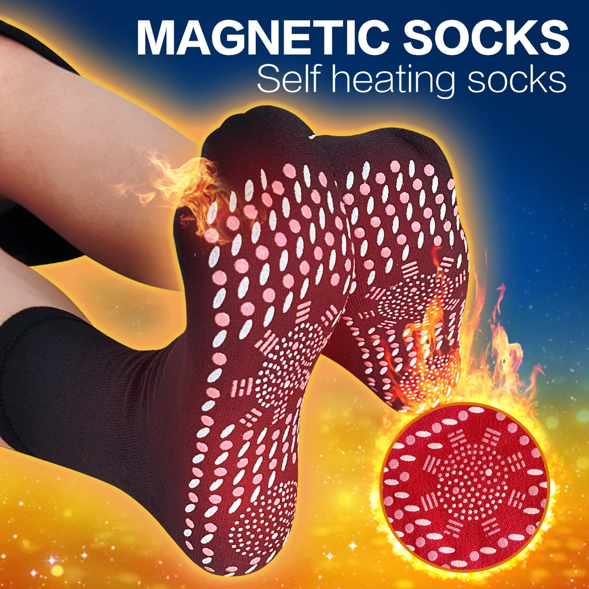 Tourmaline Magnetic Therapy Socks, Self Heating - thebodymindsoulshop