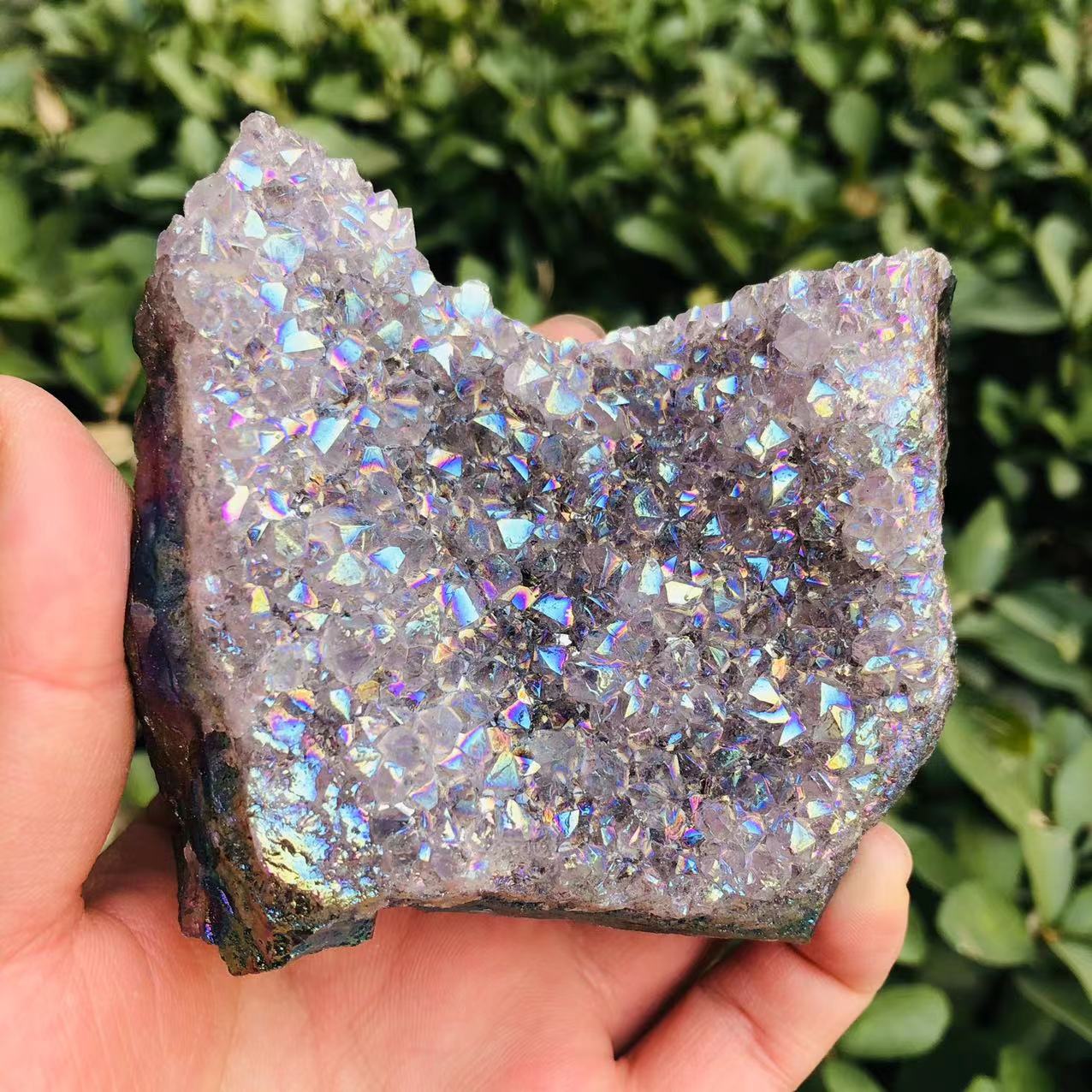 Angel Aura Amethyst Druzy Cluster - thebodymindsoulshop