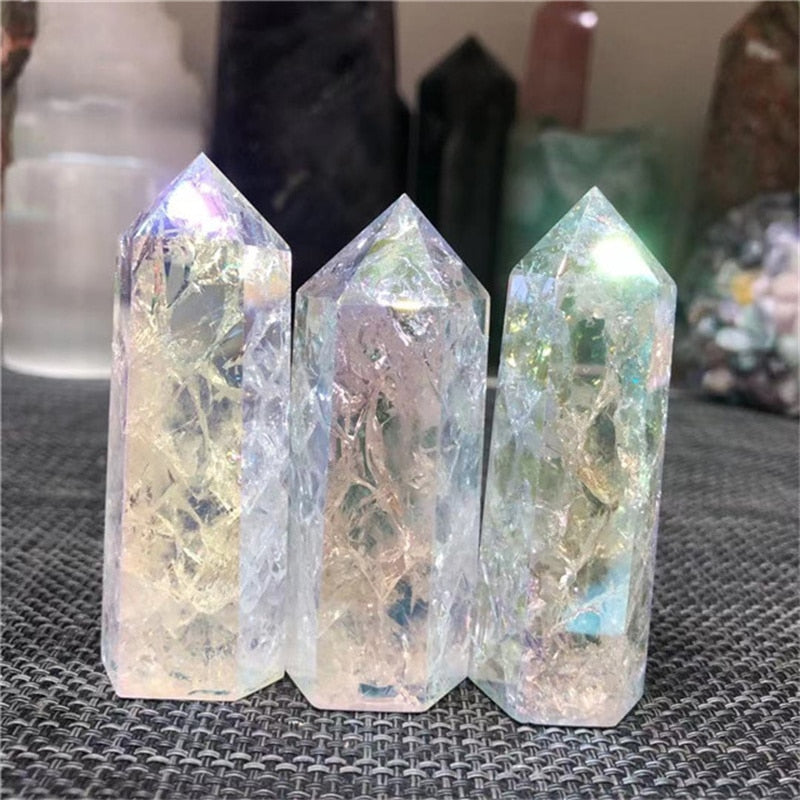 Crackle Aura Quartz Crystal - thebodymindsoulshop