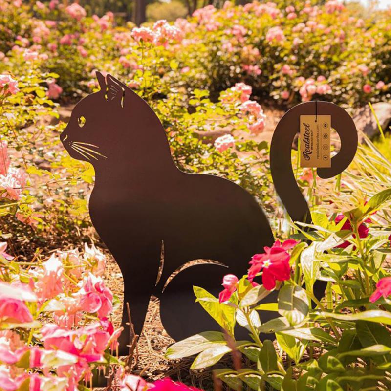 Creative Cat Silhouette Stakes for Gardens - thebodymindsoulshop