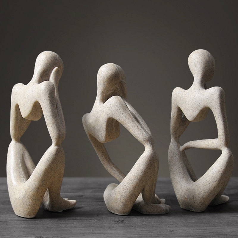 Modern Abstract Thinker Statues - thebodymindsoulshop