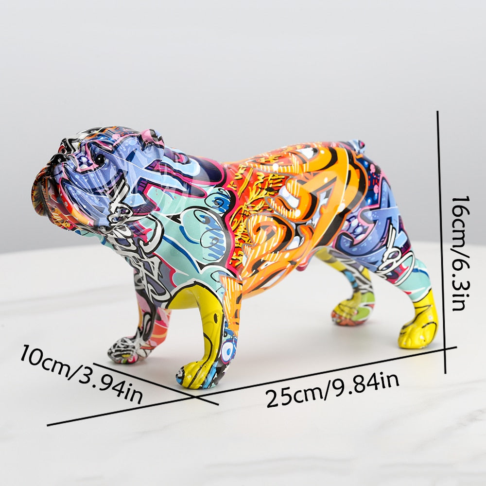 creative Colorful English bulldog figurines - thebodymindsoulshop