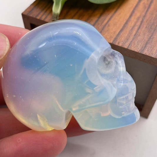 Opal Handmade Crystal Skull - thebodymindsoulshop