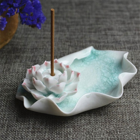 Ceramic Lotus Incense Burner - thebodymindsoulshop