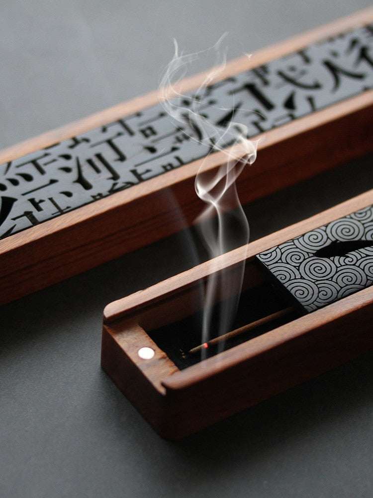 Carved Wooden Incense Box - thebodymindsoulshop