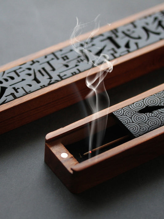 Carved Wooden Incense Box - thebodymindsoulshop