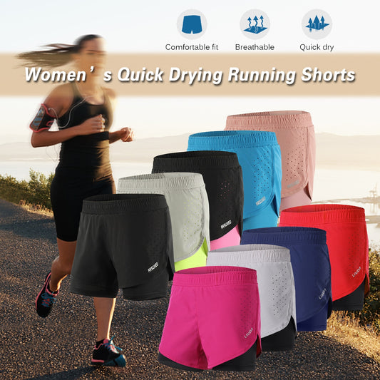 2 In 1 Running Shorts, Yoga Shorts - thebodymindsoulshop