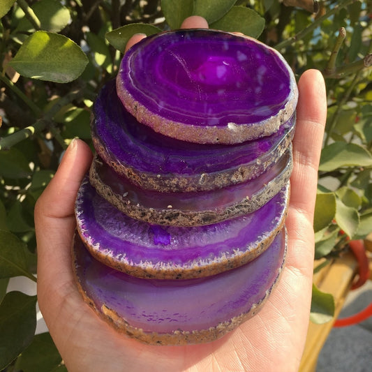 Purple agate Slabs - thebodymindsoulshop