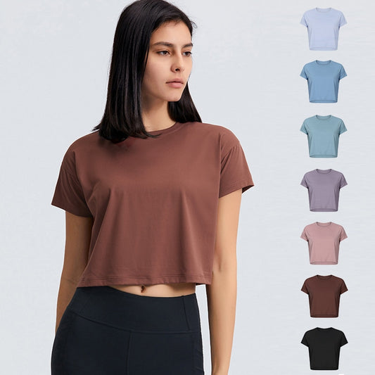 Seamless Sport t-Shirts Yoga Crop Top - thebodymindsoulshop