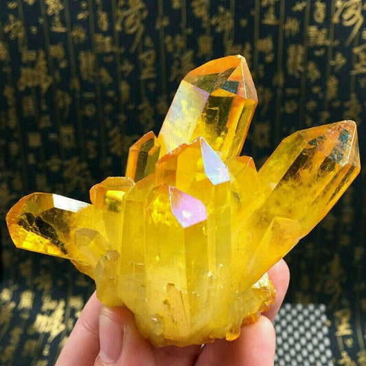 Bright Yellow Citrine Crystal Cluster - thebodymindsoulshop