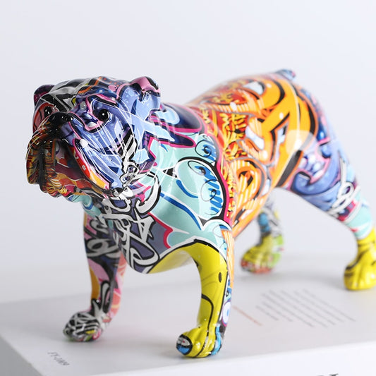 creative Colorful English bulldog figurines - thebodymindsoulshop