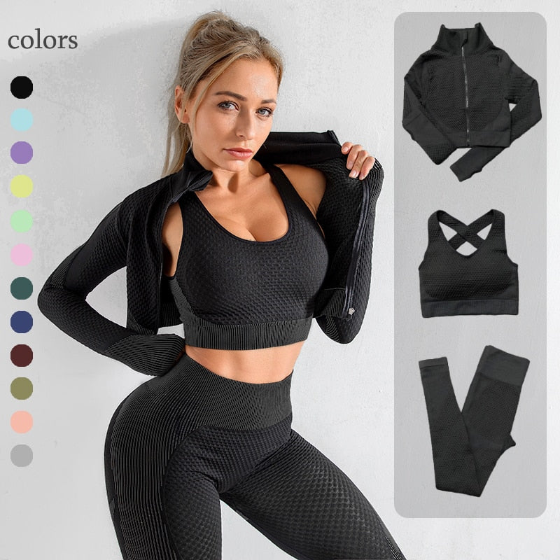 2/3PCS Seamless Women's Yoga Set - thebodymindsoulshop