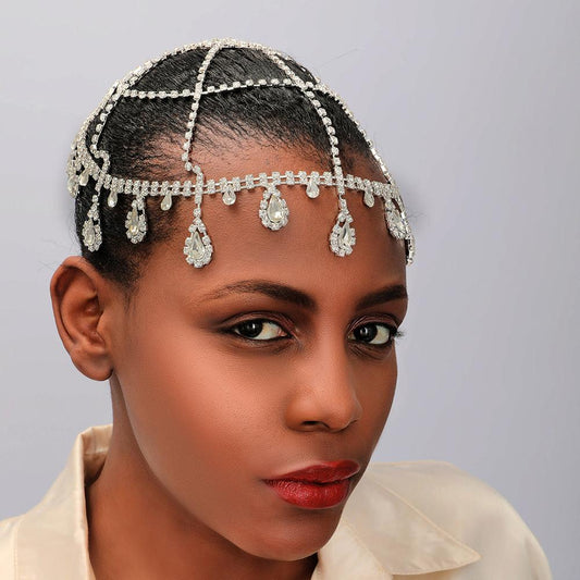 Rhinestone Teardrop Headwear - thebodymindsoulshop