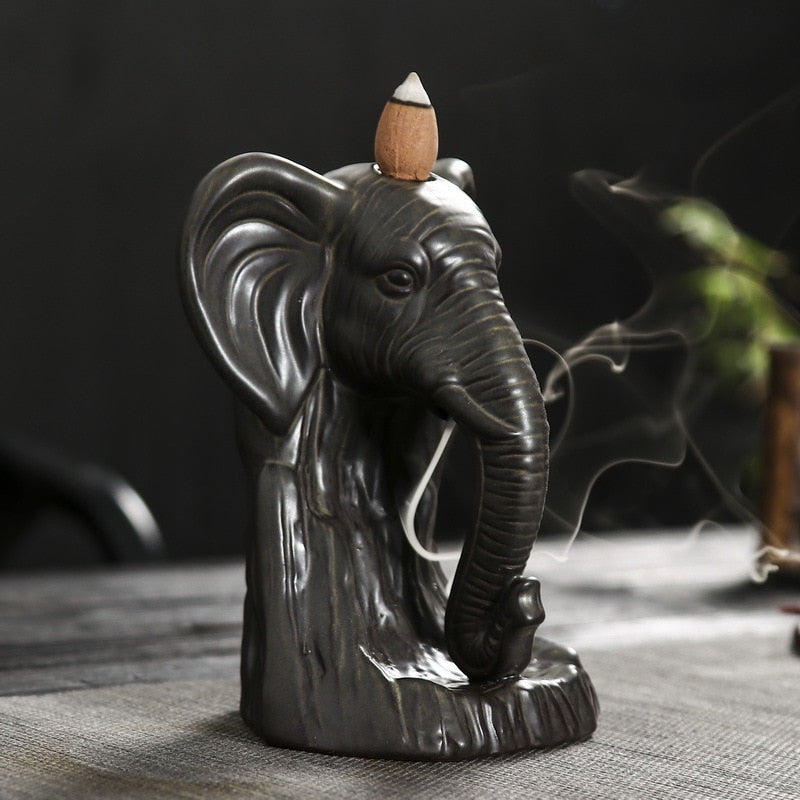 Elephant Backflow Incense Holder - thebodymindsoulshop