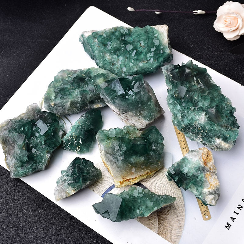 Green Fluorite Cluster - thebodymindsoulshop