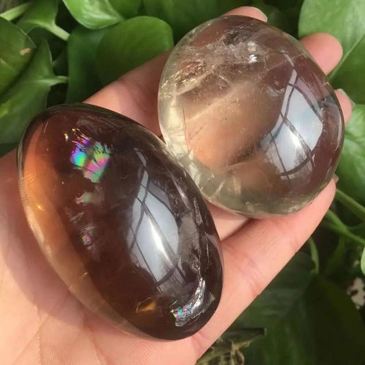 Smokey Quartz Palm Stones - thebodymindsoulshop