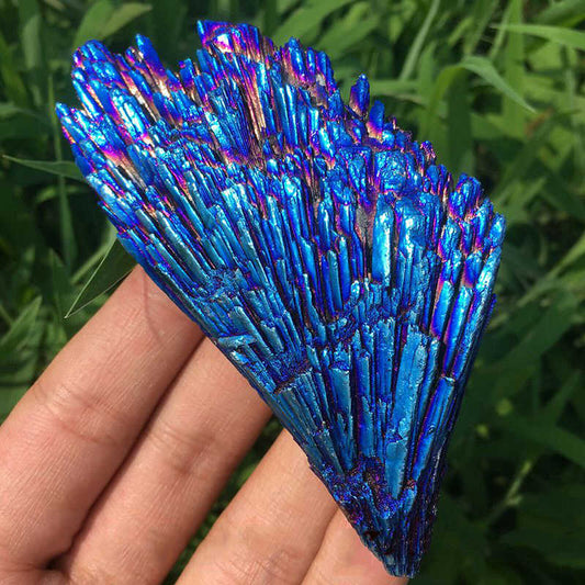 Rainbow Kyanite Peacock Feather Crystal - thebodymindsoulshop