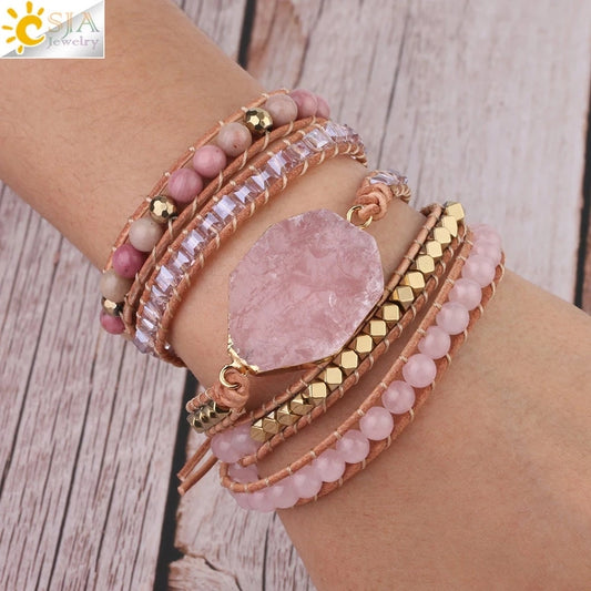 Natural Stone Bracelet Wrap Bracelets - thebodymindsoulshop