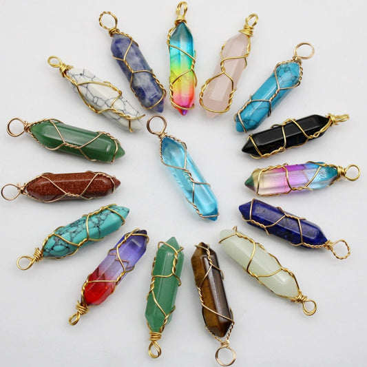 Stone Pillar Pendant sets (26 Varieties to choose from) - thebodymindsoulshop