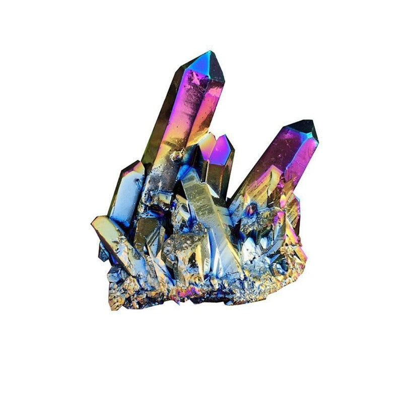 Rainbow Aura Quartz Crystal Cluster - thebodymindsoulshop