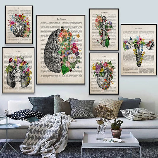 Beautiful Medical-Floral Prints, Canvas - thebodymindsoulshop