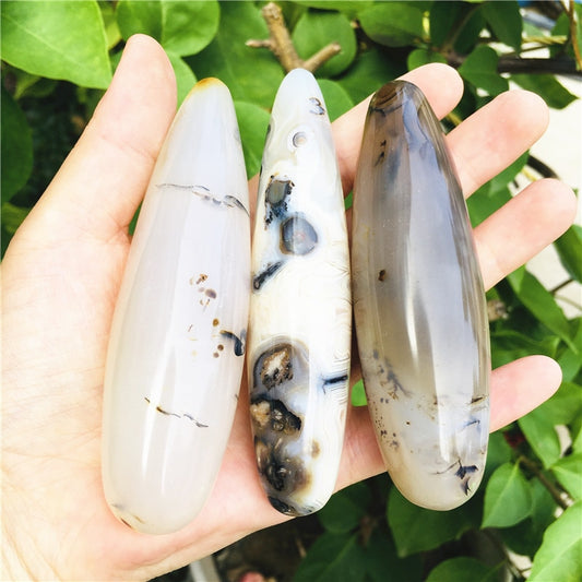 Moss Agate Massage wand - thebodymindsoulshop