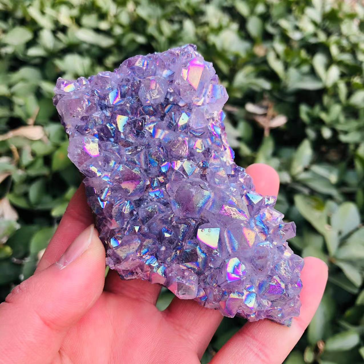 Angel Aura Amethyst Druzy Cluster - thebodymindsoulshop