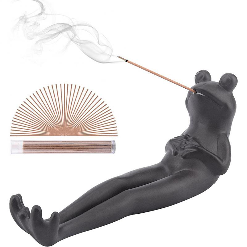 Ceramic Frog Incense Stick Holder - thebodymindsoulshop