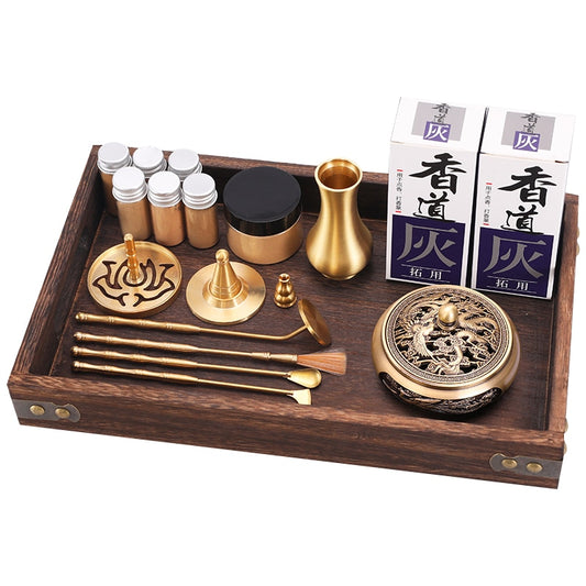 Brass Incense Set,  Powder Incense Burner - thebodymindsoulshop