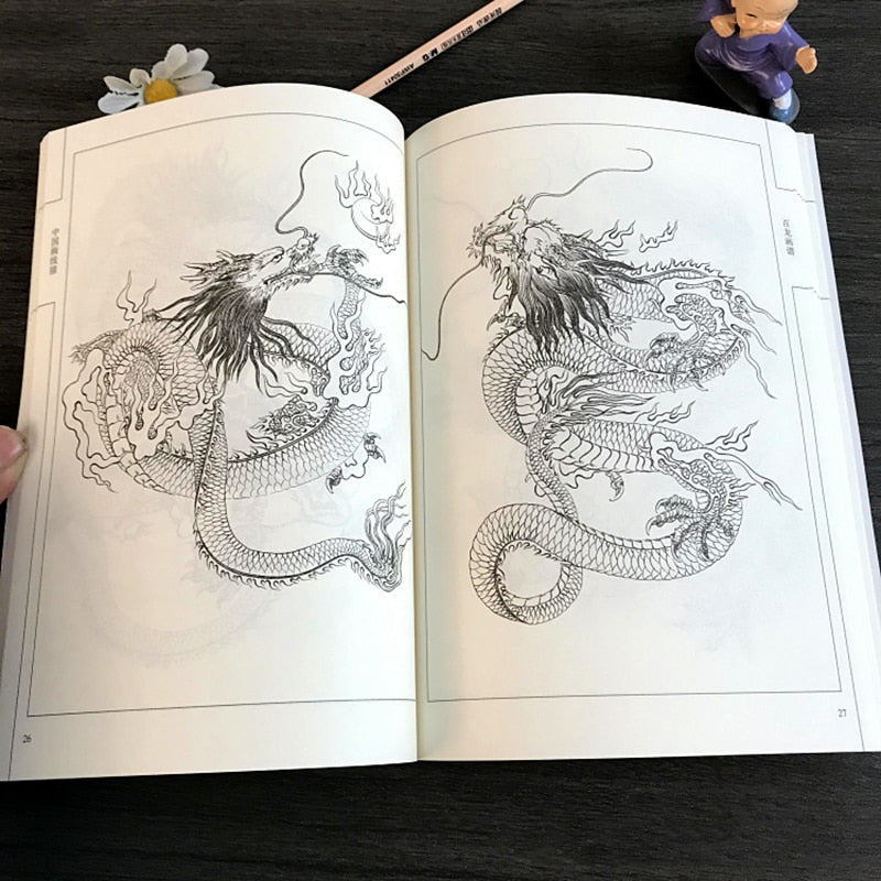 Chinese Dragons Adult Coloring Book - thebodymindsoulshop