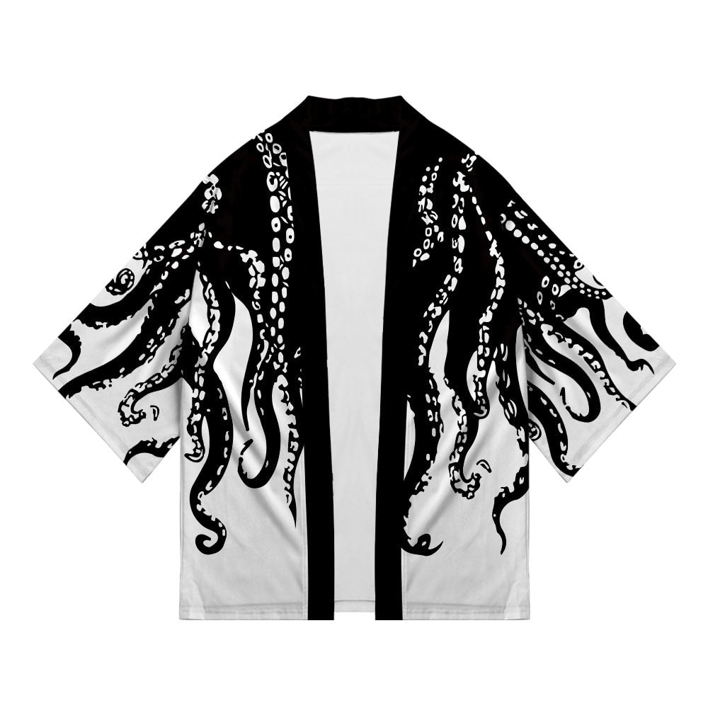 Octopus Print Loose Japanese Streetwear, Unisex - thebodymindsoulshop