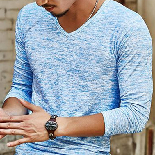 Men's Casual T Shirts, Long/short Sleeve V neck Slim fit - thebodymindsoulshop