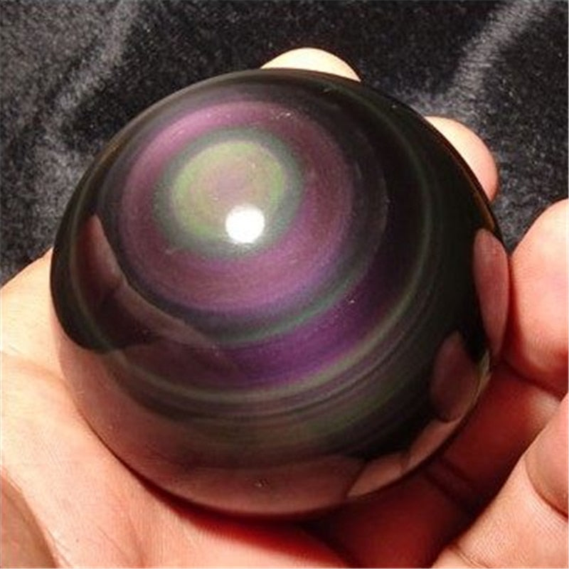 RAINBOW Obsidian Sphere - thebodymindsoulshop