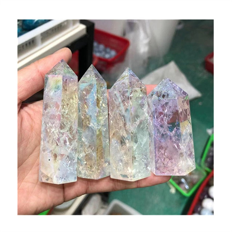 Crackle Aura Quartz Crystal - thebodymindsoulshop