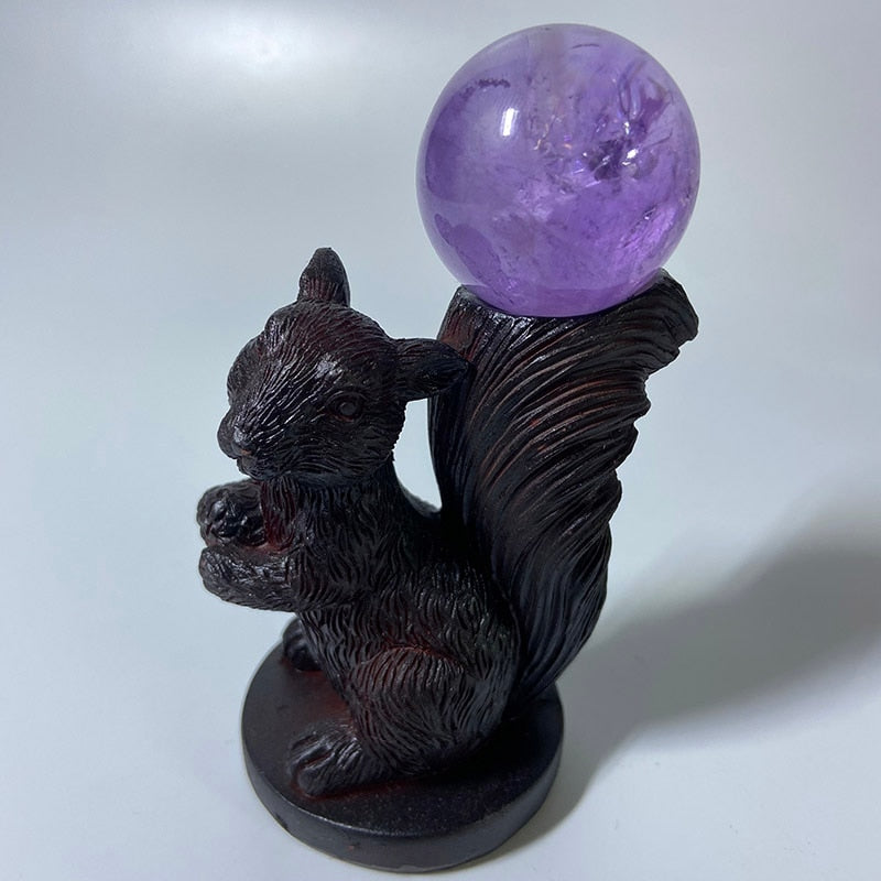 Squirrel Crystal Ball Base - thebodymindsoulshop