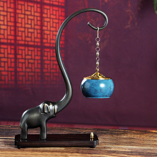 Fine art Pure Copper Hanging Incense Burner, Elephant motif - thebodymindsoulshop