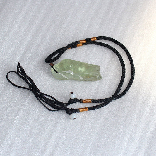 Rough Green Quartz Crystal Pendant - thebodymindsoulshop